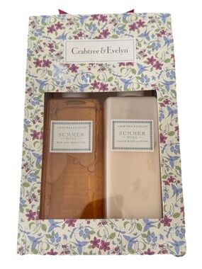 Crabtree & Evelyn Summer Hill Bath & Body Gift Set - Pink & Amber